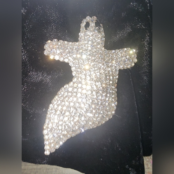 VINTAGE  RHINESTONE GHOST  BROOCH - Picture 7 of 7